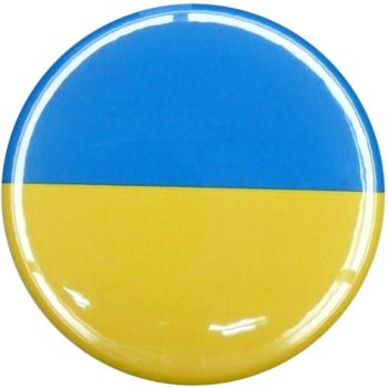 button ukraine flagge