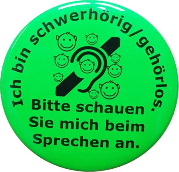 ICH BIN SCHWERHÖRIG NEONGRÜN